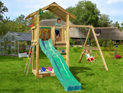 Jungle Sierra | Wooden climbing frame with swing
